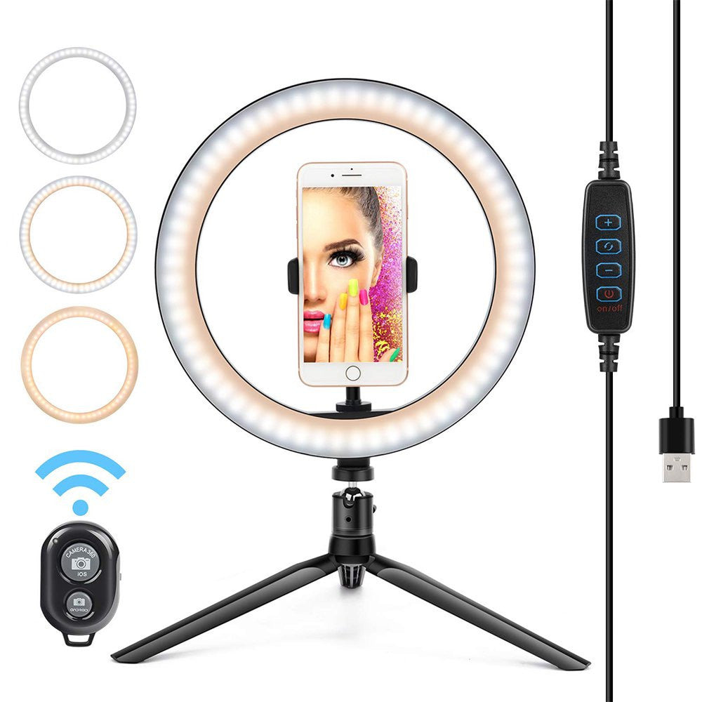 Illuminate Your Beauty with the 10 Inch Selfie Ring Light