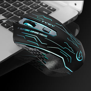 Unleash Your Gaming Potential with the Wired Colorful Luminous Mouse