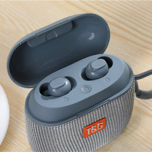 Experience the Future of Sound with Our Portable Dual Stereo Bluetooth Earphone Speaker Two-in-one